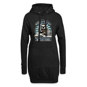 Moment Ich Frage Nach Faultier Call-Center - Hoodie-Kleid - Schwarz - Vorne