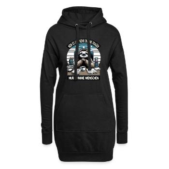 lustiger faLustiger Faultier Spruch keine dumme Fr - Hoodie-Kleid - Schwarz - Vorne