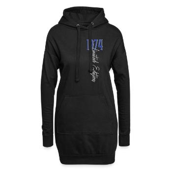 1974 Vintage anniversaire drôles dictons - Sweat-shirt à capuche long Femme - noir - Devant