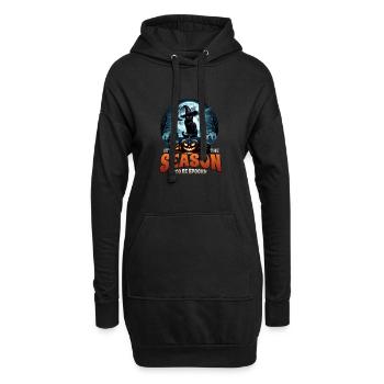 Chat effrayé, pas de friandises, juste des tours d’Halloween - Sweat-shirt à capuche long Femme - noir - Devant