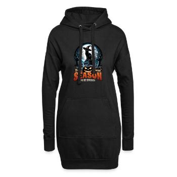 Chat effrayé, pas de friandises, juste des tours d’Halloween - Sweat-shirt à capuche long Femme - noir - Devant