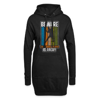 Handballer Verein Mannschaft - Hoodie-Kleid - Schwarz - Vorne