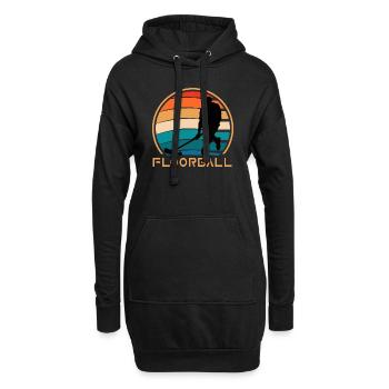 floorball bandy floorball joueur floorball - Sweat-shirt à capuche long Femme - noir - Devant