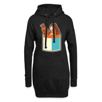 Meat Grill Master Gift Chest Pocket Grilling - Sweat-shirt à capuche long Femme - noir - Devant