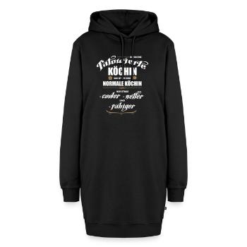 Tätowierte Köchin ist besser! Köchin mit Tattoos. - Hoodie-Kleid - Schwarz - Vorne