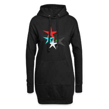 Star Star - Sweat-shirt à capuche long Femme - noir - Devant