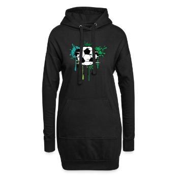 Football - Sweat-shirt à capuche long Femme - noir - Devant