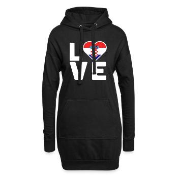 Croatie Championnat du monde de football Amour WM - Sweat-shirt à capuche long Femme - noir - Devant