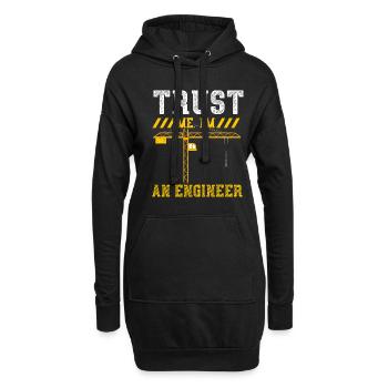 Croyez-moi, je suis ingénieur - Sweat-shirt à capuche long Femme - noir - Devant