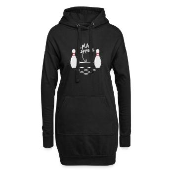 Split happens - Hoodie-Kleid - Schwarz - Vorne