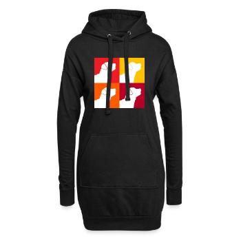 Labrador - Hoodie-Kleid - Schwarz - Vorne