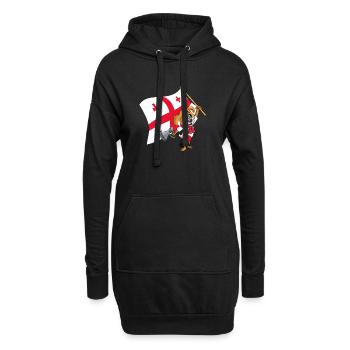 Georgia fan chien - Sweat-shirt à capuche long Femme - noir - Devant