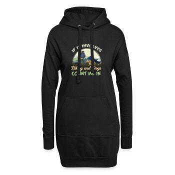 Wanderer Wandern Hunde Berg Wald Geschenk Rucksack - Hoodie-Kleid - Schwarz - Vorne