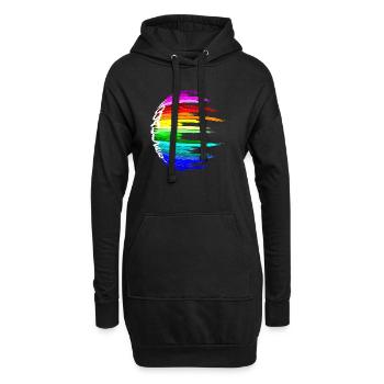 égaliseur hardstyle - Sweat-shirt à capuche long Femme - noir - Devant