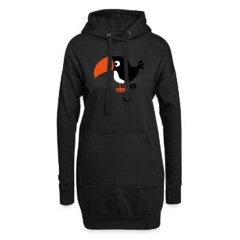 Tukan - Hoodie-Kleid - Schwarz - Vorne