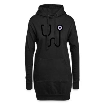 Stethoscop Untersuchung vom Doktor Arzt - Hoodie-Kleid - Schwarz - Vorne