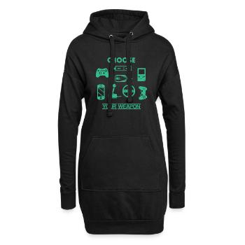 Choisissez votre arme - Gamer - Console de jeux - Sweat-shirt à capuche long Femme - noir - Devant