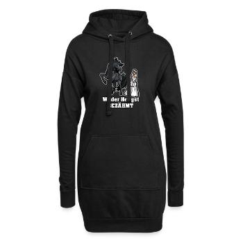 Sauvage étalon dompté Cadeau Célibataire Cheval - Sweat-shirt à capuche long Femme - noir - Devant