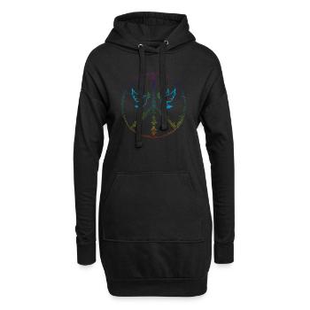 Frieden in allen Sprachen der Welt - Hoodie-Kleid - Schwarz - Vorne