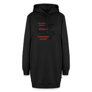 Stärke shirt - Hoodie-Kleid - Schwarz - Vorne - AI Model Female 172 light (172cm)