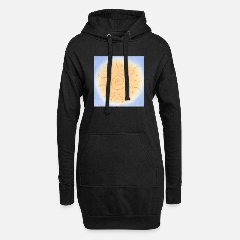 SOL MANDALA - Hoodie-Kleid - Schwarz