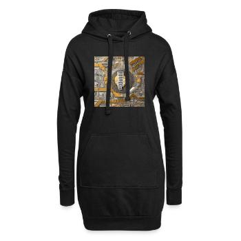IMG 3765 - Hoodie-Kleid - Schwarz - Vorne