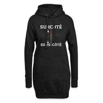 Caféine vs. Méditation - Sweat-shirt à capuche long Femme - noir - Devant