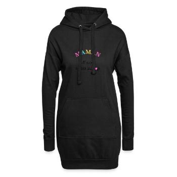Maman d'une tribu au top - Sweat-shirt à capuche long Femme - noir - Devant