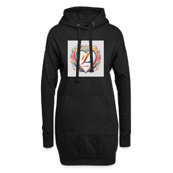Heartful Fashion: Colorful Clothing Collection - Sweat-shirt à capuche long Femme - noir - Devant