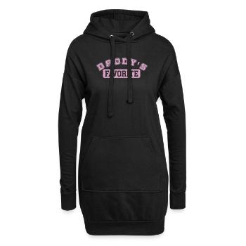 Daddy's favorite rosa - Hoodie-Kleid - Schwarz - Vorne