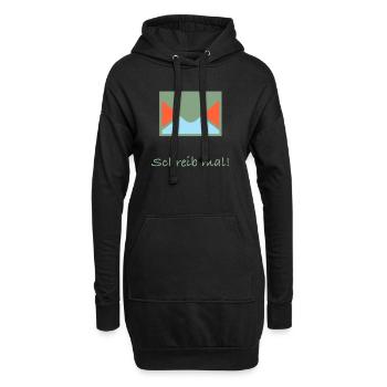 Enveloppe avec le lettrage écrivez ! - Sweat-shirt à capuche long Femme - noir - Devant