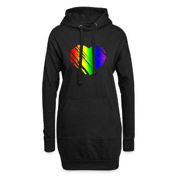 COEUR ORIENTAL - Sweat-shirt à capuche long Femme - noir - Devant