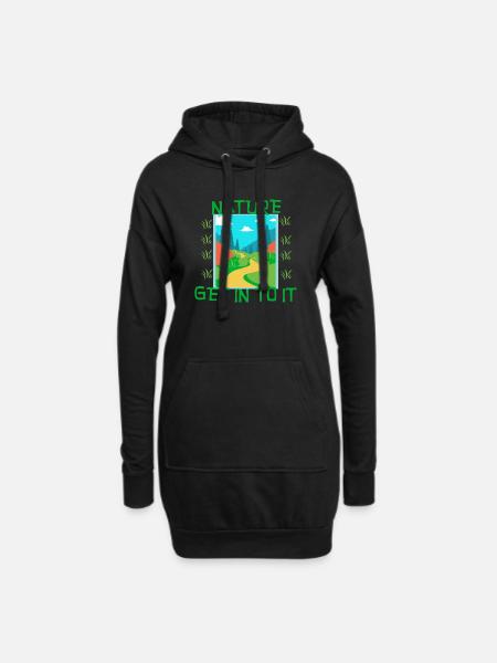 NATURE - Get in to it - Hoodie Dress - black