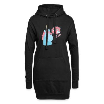 Einhorn Traum Regenbogen Geschenk Lustig - Hoodie-Kleid - Schwarz - Vorne