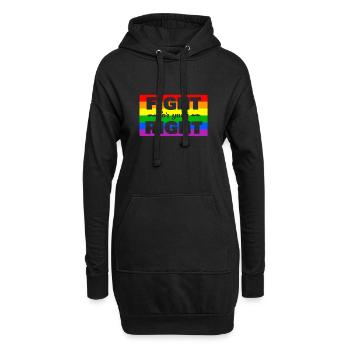 Cadeau LGBT Gay Lesbian Rainbow Rights - Sweat-shirt à capuche long Femme - noir - Devant
