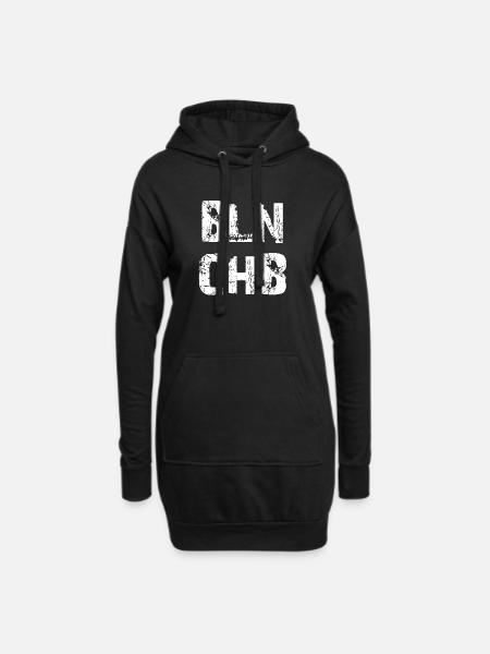 Berlin Charlottenburg Hauptstadt Deutschland Stadt - Hoodie-Kleid - Schwarz