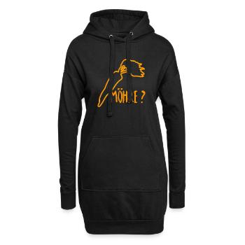 Möhre? - Hoodie-Kleid - Schwarz - Vorne