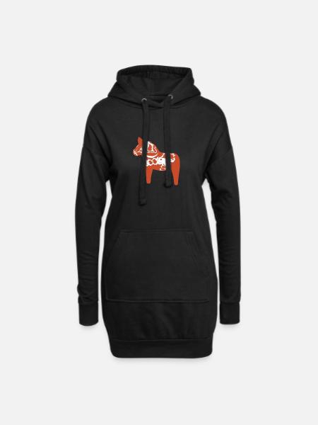Dalapferd - Hoodie-Kleid - Schwarz
