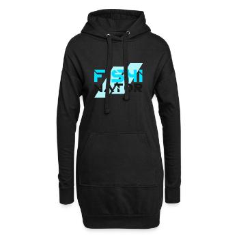 Pêcheur fishinator pêche poisson cadeau - Sweat-shirt à capuche long Femme - noir - Devant