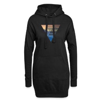 Triangle de conception de vecteur - Sweat-shirt à capuche long Femme - noir - Devant