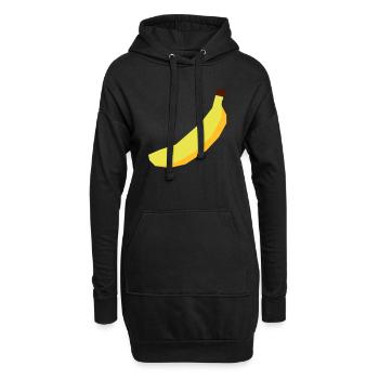 Vecteur de la banane - Sweat-shirt à capuche long Femme - noir - Devant