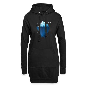 Monde sous-marin avec protection de l'environnement orca et - Sweat-shirt à capuche long Femme - noir - Devant