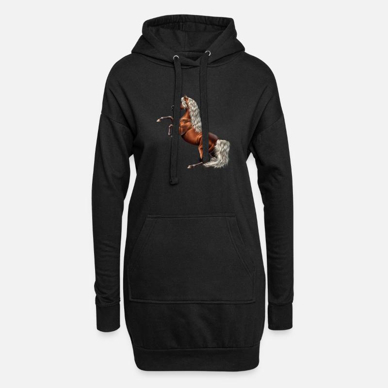 klassisch - Hoodie-Kleid - Schwarz