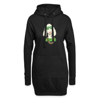 Hiphop de chèvre - chèvre - HipHop - Sweat-shirt à capuche long Femme - noir - Devant