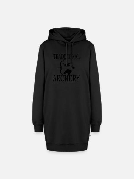 Bogenschießen Pferde Reiten Pony Falknerei - Hoodie-Kleid - Schwarz