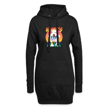 What´s up duck - Hoodie-Kleid - Schwarz - Vorne