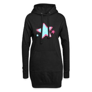 mer étoiles cadeau mer poissons animaux plage vacances - Sweat-shirt à capuche long Femme - noir - Devant