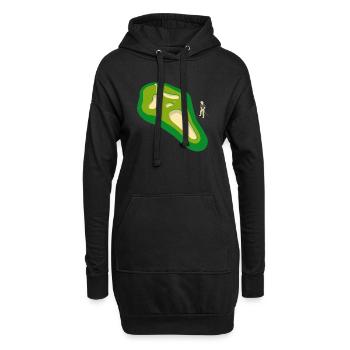 Golf Totenkopf - Hoodie-Kleid - Schwarz - Vorne