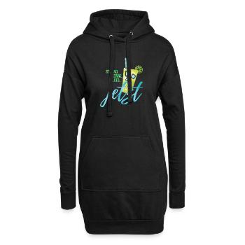 #summercontest Strand Sonne Mojito JETZT - Hoodie-Kleid - Schwarz - Vorne