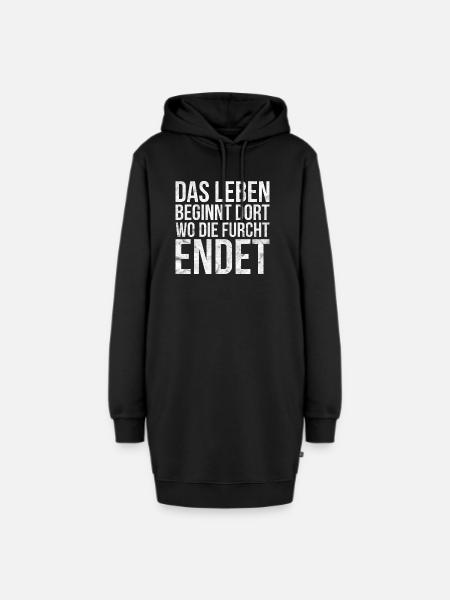 Das leben beginnt. Spirituell Religion Geschenk - Hoodie-Kleid - Schwarz